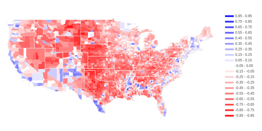 2016 voting county map